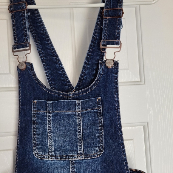 Overalls U2B Urban Basics denim adjustable straps stretchy shorts - Picture 10 of 14